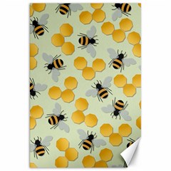 Bees Pattern Honey Bee Bug Honeycomb Honey Beehive Canvas 20  X 30  by Bedest