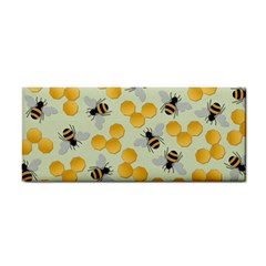 Bees Pattern Honey Bee Bug Honeycomb Honey Beehive Hand Towel by Bedest