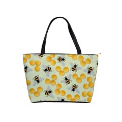 Bees Pattern Honey Bee Bug Honeycomb Honey Beehive Classic Shoulder Handbag by Bedest