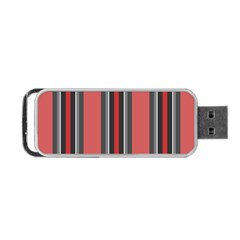 Altrosa Rosa Grau Streifen Portable Usb Flash (one Side) by 2607694c