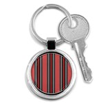 Dunkelrot4 Rosa Grau Streifen Dunkelrot3 Key Chain (Round) Front