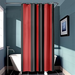 Dunkelrot4 Rosa Grau Streifen Dunkelrot3 Shower Curtain 36  X 72  (stall)  by 2607694c