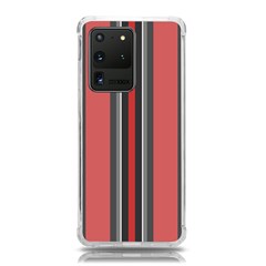 Dunkelrot4 Rosa Grau Streifen Dunkelrot3 Samsung Galaxy S20 Ultra 6 9 Inch Tpu Uv Case by 2607694c