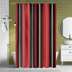 Dunkelrot4 Rosa Grau Streifen Dunkelrot3 Shower Curtain 48  X 72  (small)  by 2607694c