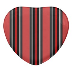 Dunkelrot4 Rosa Grau Streifen Dunkelrot3 Heart Glass Fridge Magnet (4 Pack) by 2607694c