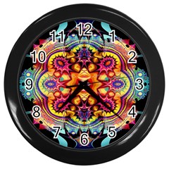 Gelb Floral Wall Clock (black) by 2607694c