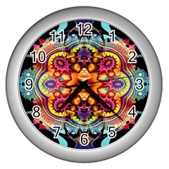 Gelb Floral Wall Clock (silver) by 2607694c