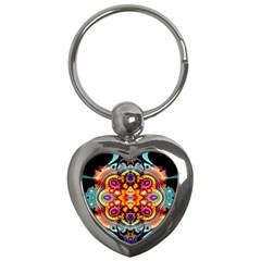 Gelb Floral Key Chain (heart) by 2607694c