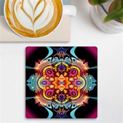 Gelb Floral Uv Print Square Tile Coaster  by 2607694c