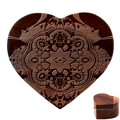 Gelb Floral Heart Wood Jewelry Box by 2607694c