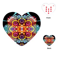 Abstrakte Blume Playing Cards Single Design (heart)