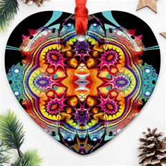 Abstrakte Blume Heart Ornament (two Sides) by 2607694c