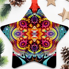 Abstrakte Blume Star Ornament (two Sides)