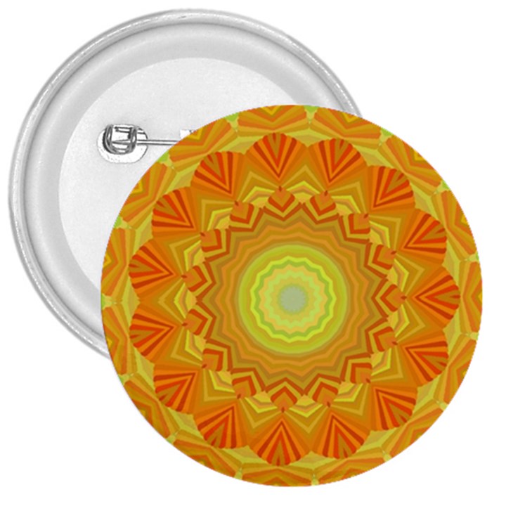 Sunshine Sunny Sun Abstract Yellow 3  Buttons