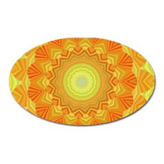 Sunshine Sunny Sun Abstract Yellow Oval Magnet by Ravend