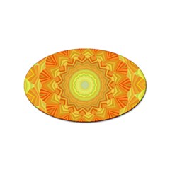 Sunshine Sunny Sun Abstract Yellow Sticker Oval (10 Pack) by Ravend