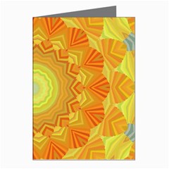 Sunshine Sunny Sun Abstract Yellow Greeting Cards (pkg Of 8) by Ravend