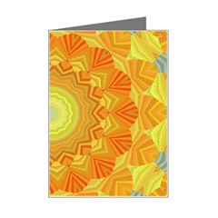 Sunshine Sunny Sun Abstract Yellow Mini Greeting Card by Ravend