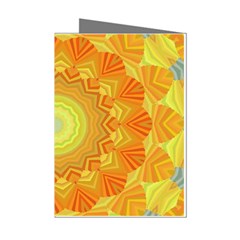 Sunshine Sunny Sun Abstract Yellow Mini Greeting Cards (pkg Of 8) by Ravend