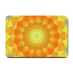 Sunshine Sunny Sun Abstract Yellow Small Doormat by Ravend