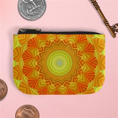 Sunshine Sunny Sun Abstract Yellow Mini Coin Purse by Ravend