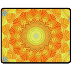 Sunshine Sunny Sun Abstract Yellow Fleece Blanket (medium) by Ravend