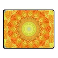 Sunshine Sunny Sun Abstract Yellow Fleece Blanket (small) by Ravend