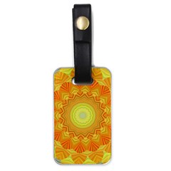 Sunshine Sunny Sun Abstract Yellow Luggage Tag (one Side) by Ravend