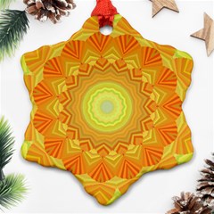 Sunshine Sunny Sun Abstract Yellow Ornament (snowflake)