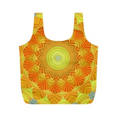 Sunshine Sunny Sun Abstract Yellow Full Print Recycle Bag (m) by Ravend