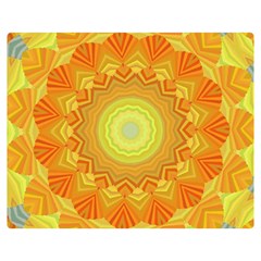 Sunshine Sunny Sun Abstract Yellow Two Sides Premium Plush Fleece Blanket (teen Size) by Ravend