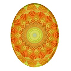 Sunshine Sunny Sun Abstract Yellow Oval Glass Fridge Magnet (4 Pack) by Ravend