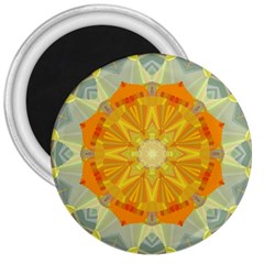 Sunshine Sunny Sun Abstract Yellow 3  Magnets by Ravend