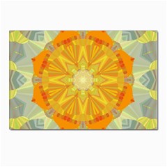 Sunshine Sunny Sun Abstract Yellow Postcards 5  X 7  (pkg Of 10) by Ravend