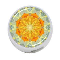 Sunshine Sunny Sun Abstract Yellow 4-port Usb Hub (one Side) by Ravend