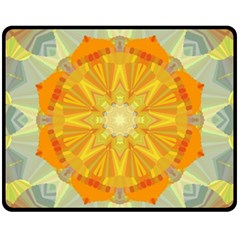 Sunshine Sunny Sun Abstract Yellow Fleece Blanket (medium) by Ravend