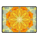 Sunshine Sunny Sun Abstract Yellow Fleece Blanket (Small) 50 x40  Blanket Front