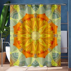 Sunshine Sunny Sun Abstract Yellow Shower Curtain 60  X 72  (medium)  by Ravend