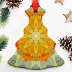 Sunshine Sunny Sun Abstract Yellow Ornament (christmas Tree) 