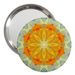 Sunshine Sunny Sun Abstract Yellow 3  Handbag Mirrors by Ravend