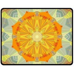 Sunshine Sunny Sun Abstract Yellow Two Sides Fleece Blanket (medium) by Ravend