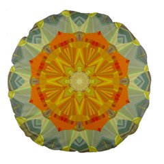 Sunshine Sunny Sun Abstract Yellow Large 18  Premium Flano Round Cushions by Ravend