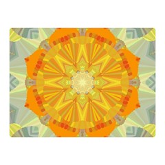 Sunshine Sunny Sun Abstract Yellow Two Sides Premium Plush Fleece Blanket (mini) by Ravend