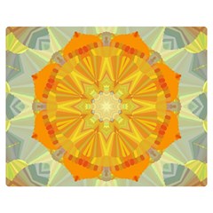 Sunshine Sunny Sun Abstract Yellow Two Sides Premium Plush Fleece Blanket (teen Size) by Ravend