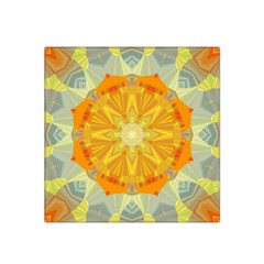 Sunshine Sunny Sun Abstract Yellow Satin Bandana Scarf 22  X 22  by Ravend