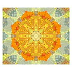 Sunshine Sunny Sun Abstract Yellow Premium Plush Fleece Blanket (small) by Ravend