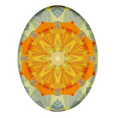 Sunshine Sunny Sun Abstract Yellow Oval Glass Fridge Magnet (4 Pack) by Ravend