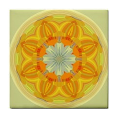 Sunshine Sunny Sun Abstract Yellow Tile Coaster by Ravend