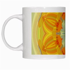 Sunshine Sunny Sun Abstract Yellow White Mug by Ravend