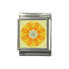 Sunshine Sunny Sun Abstract Yellow Italian Charm (13mm) by Ravend